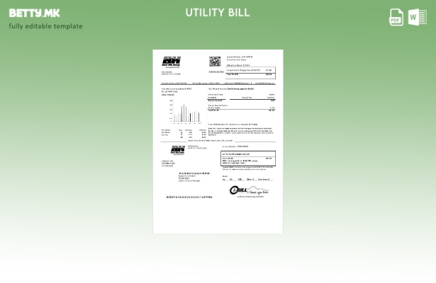 Модерен стил на САД Јужна Дакота Black Hills Energy шаблон за комунални сметки